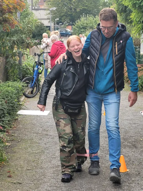 Beim Dreibeinlauf