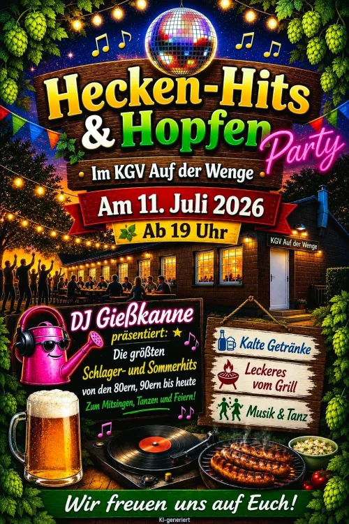 Flyer Hecken-Hits & Hopfen Party