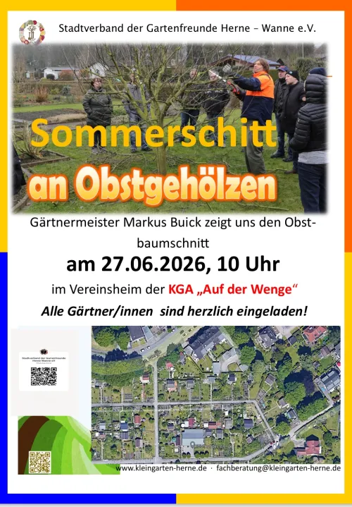 Flyer Sommerschnitt an Obstgehölzen