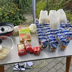 Popcorn und Capri-Sun für die Kinder