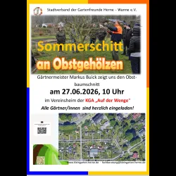Flyer Sommerschnitt an Obstgehölzen